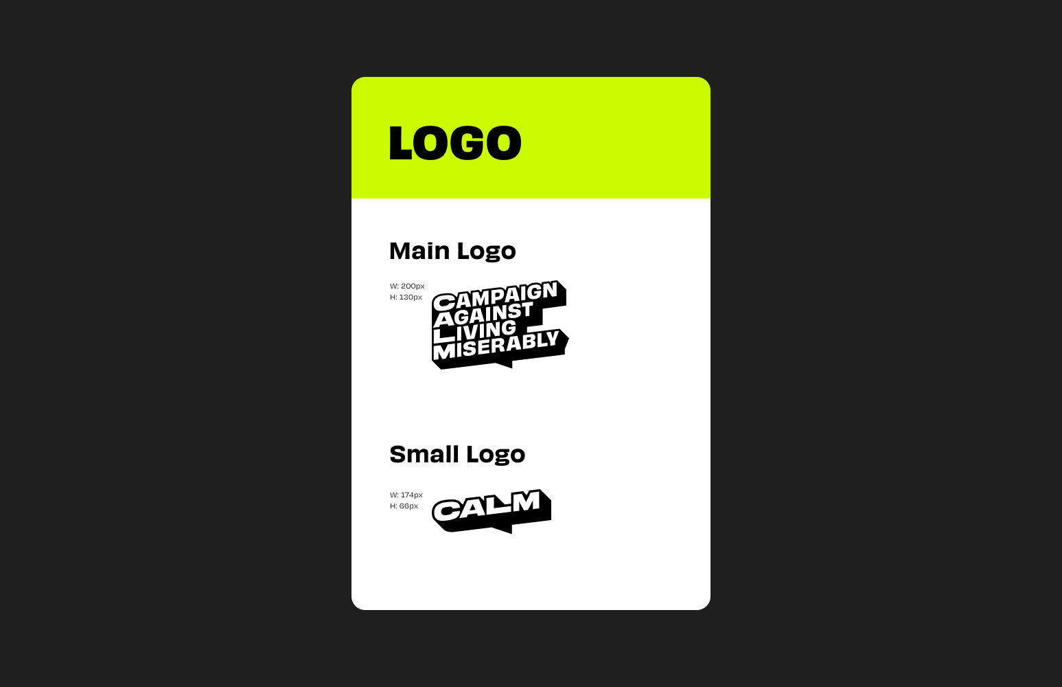 Logo designs from the design system